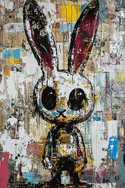 Kaninchen | Urban Animal Figur von Blickfänger Gemälde