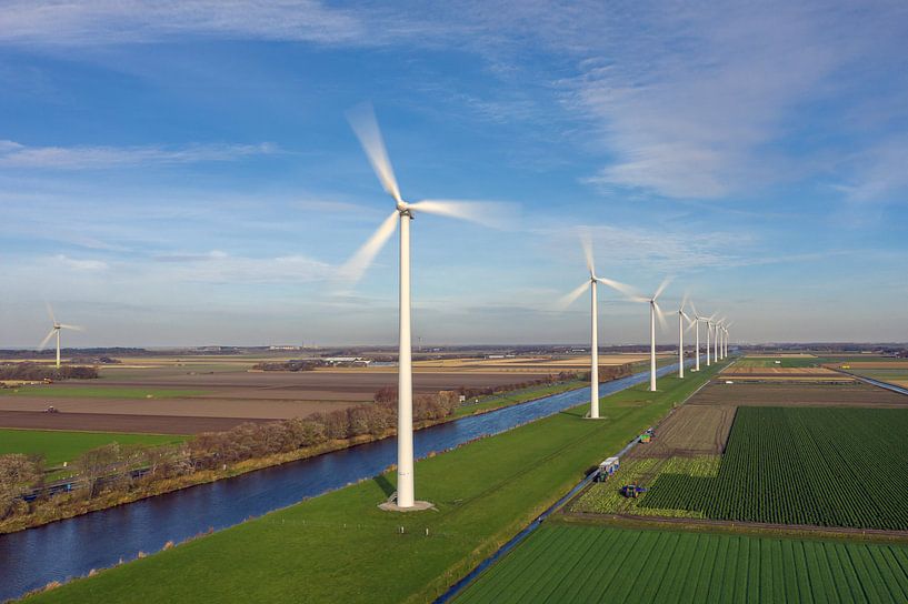 Moulins à vent modernes aux Pays-Bas par Menno Schaefer