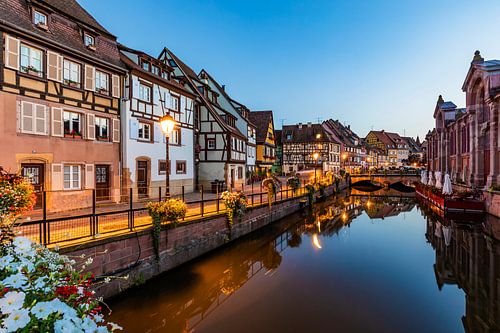 Blue hour in the old town of Colmar by Werner Dieterich