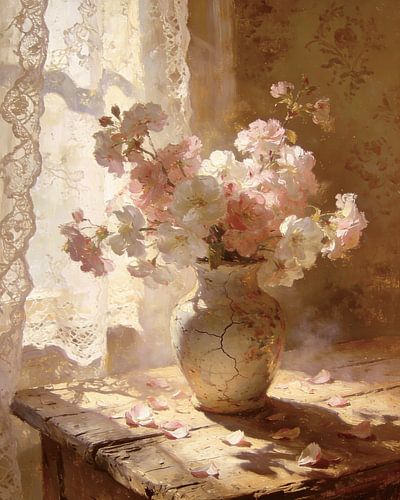 bloemen, abstract, vintage