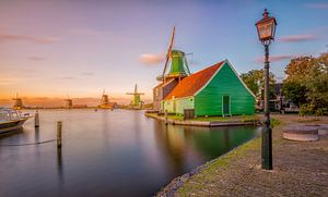 Die Zaanse Schans bei Sonnenuntergang