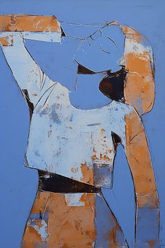 Vrouw | Serene Lean van Abstract Schilderij