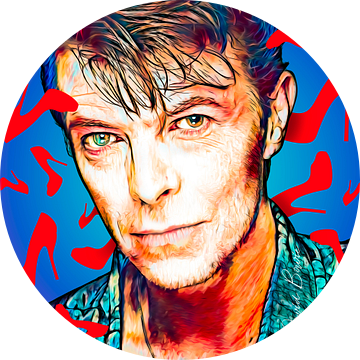 Pop Art kunstwerk van  David Bowie van Martin Melis