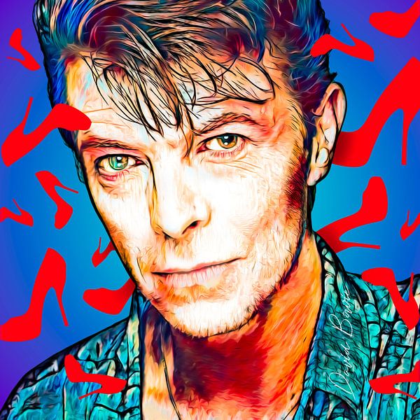 Pop Art Kunstwerk von David Bowie von Martin Melis