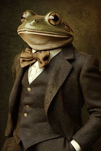 Frosch in Kleidung