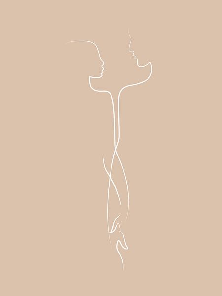 Forever, beige white by Kemona art