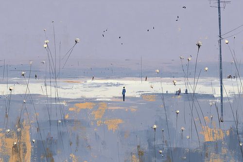 blue figure | Solitary Figure in Blue Field