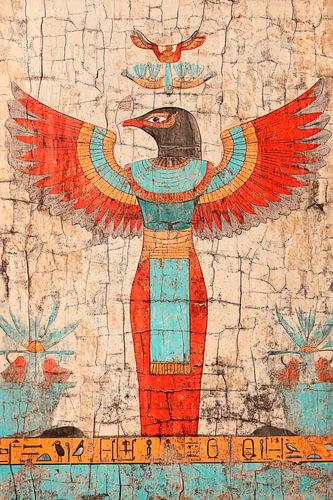 Egyptische godin met vleugels
