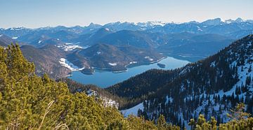 beeldend alpen winterlandschap bavaria. uitzicht vanaf wandeltrai van SusaZoom