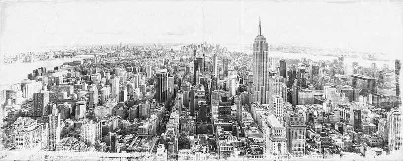 Manhattan - vintage I by Caroline Boogaard