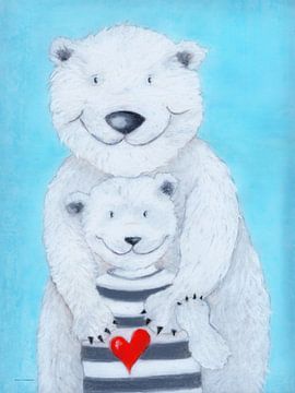 Papa polar bear by Sonja Mengkowski