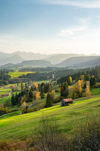 Ofterschwang Uitzicht op de Allgäu en de Allgäuer Alpen