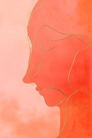 Warm profile in soft colours by Poster Art Shop