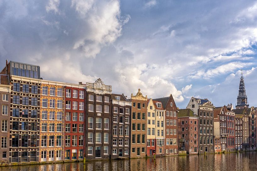 Cloudy Damrak - Amsterdam van Thomas van Galen