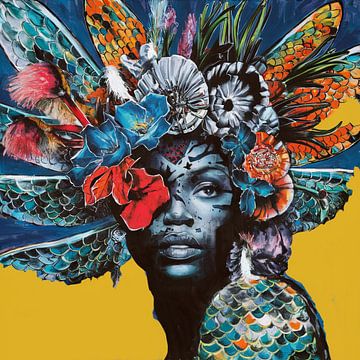 Jaune - beige - nature, beauté portraits féminins 09