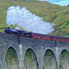 Schilderij van Schotland: Zweinstein Express van Harry Potter van Slimme Kunst.nl
