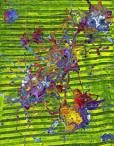 Voorbij parallelle lijnen Hammer Smash Abstract