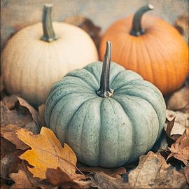 Les citrouilles en automne sur Poster Art Shop