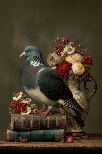 Vintage Holz-Taube von Preet Lambon