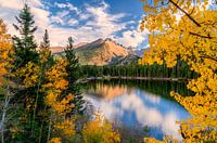 Longs Peak in Rocky Mountain National Park in de herfst