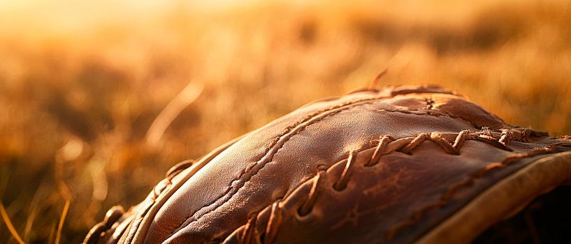 Baseball glove in sunlight by Poster Art Shop