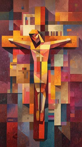 The Crucifixion of Jesus: Cubism, Standing Panorama by TheXclusive Art