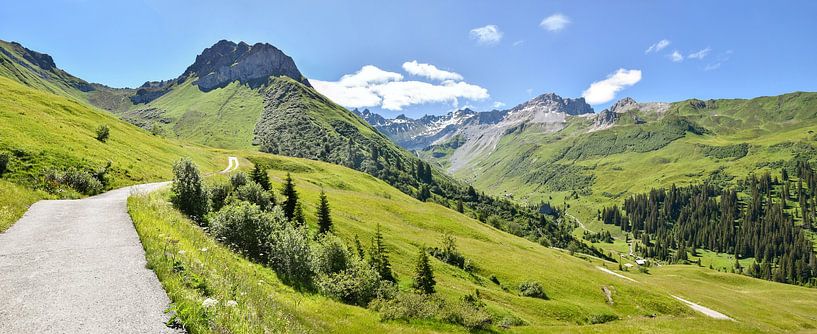 country road above St. Antonien tourist resort, switzerland by SusaZoom