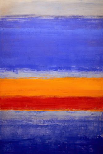 Blue Orange Contrast | Abstract Landscape