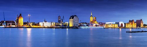 Stralsund - Skyline Panorama Blue Hour