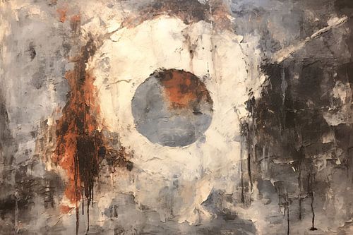 Minimalistisch schilderij met cirkel