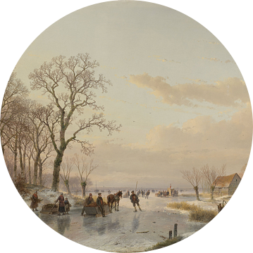 Een bevroren vaart bij de Maas