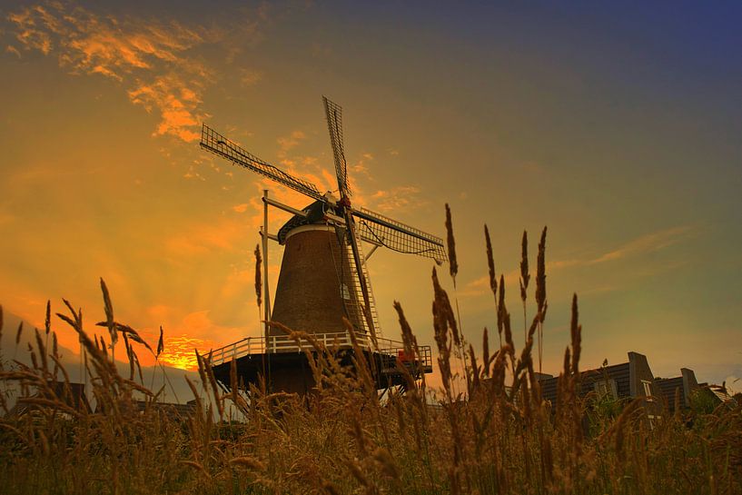 Mill at sunset by peterheinspictures