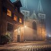 Bergkirche von Deventer am Abend #2 von Edwin Mooijaart