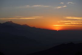 Sonnenaufgang Nepal Annapurna von Sjoerd Moret