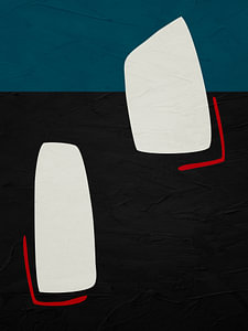 Abstrakte organische geometrische moderne Kunst in Erdtönen