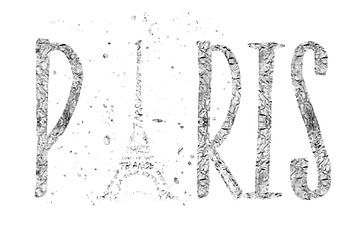 PARIS Typografie | silber & weiß von Melanie Viola