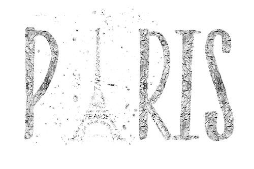 PARIS Typography | silver & white