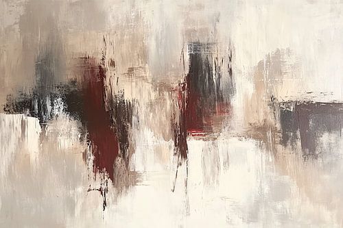 Abstract schilderij in neutrale kleuren