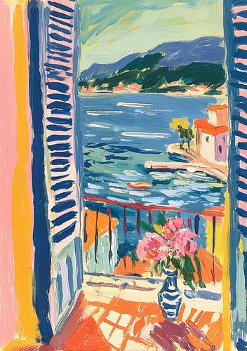 Vue sur la Côte d''-Azur depuis le balcon