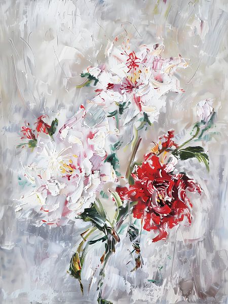 Abstrakte Blumen aus Acryl von haroulita