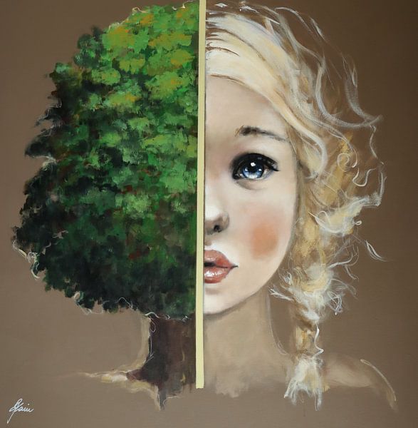 Girl and Tree by Petra Kaindel