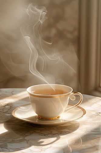 kopje warme thee drinken