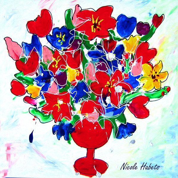 Vase mit Blumen von Nicole Habets