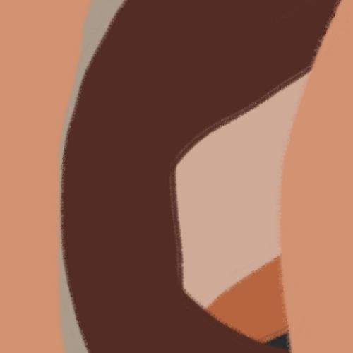 Art abstrait d'inspiration « Mid-Century Modern » aux couleurs rétro sur Art minimaliste abstrait