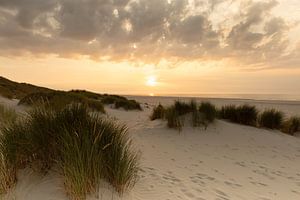 Coucher de soleil dans les dunes d'Ameland - Un moment de tranquillité