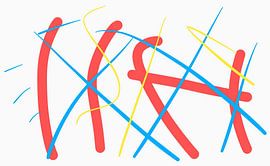 Rote gelbe und blaue Linien