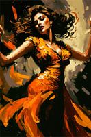 Tango danseres in de stijl van Singer Sargent