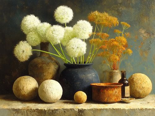 Weiße Blumen | Flauschige Kugeln