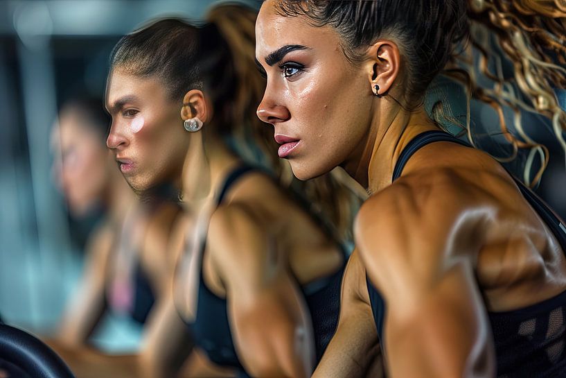 mensen in sportschool actief van Egon Zitter