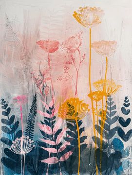 Botanical print, modern and abstract by Studio Allee